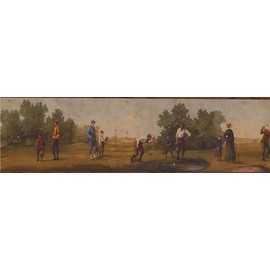 CONCORD WALLCOVERINGS ™ Wallpaper Border Vintage Style Golf Game, Colors Green Beige Grey, Size 7 Inches by 15 Feet GG54071B