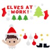 Christmas Elf Gel Window Stickers Decoration Set of 2 -