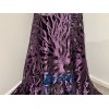 wowfabric4less123 Purple Black Embroidery Lace Fabric 50” Width Sold By