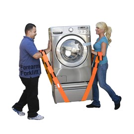 Forearm Forklift 2-Person Lifting and Moving Straps; Lift, Move and Carry Furniture, Appliances, Mattresses or Any Item up to 800 lbs. Safely and Easily Like a Pro, Orange
