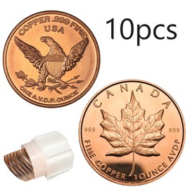Katy Craig Katy Craig 10 x 1oz Copper Rounds Canada Maple Leaf 999 Fine Bullion Supplied in Tub