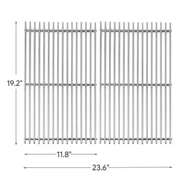 bbq777 7MM Solid Stainless Steel Cooking Grates Replacement Parts for Weber Summit 400 Series Summit E/S-440 450 460 470 Gas Grills with a Smoker Box, Replacement Parts for Weber 67550