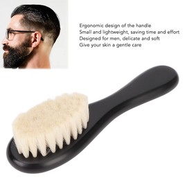 Cepillo para Cabello, Cepillo de Barba de Peluquero para Cortar el Cabello, Cepillo de Barba de Limpieza de Barrido de Cabello Suave, Cepillo de Limpieza para Barba con Mango de Madera para Hombres