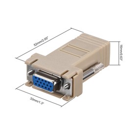 uxcell VGA Extender to RJ45 Network Cable Adapter DB15 Female Port to RJ45 Female Enternet for Multimedia Video