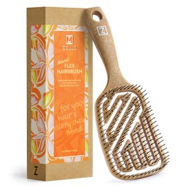 Zollo Flexible Hair Brush - for Women, Men, Kids; Detangle Wet or Dry Hair, Pain-Free! Suitable for All Hair Types