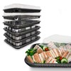 HIYAA Sandwich Platter Trays With Lids, Pack of 6 Reusable