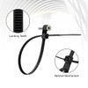 Heavy Duty Black Zip Ties with Screw Hole 12 inch