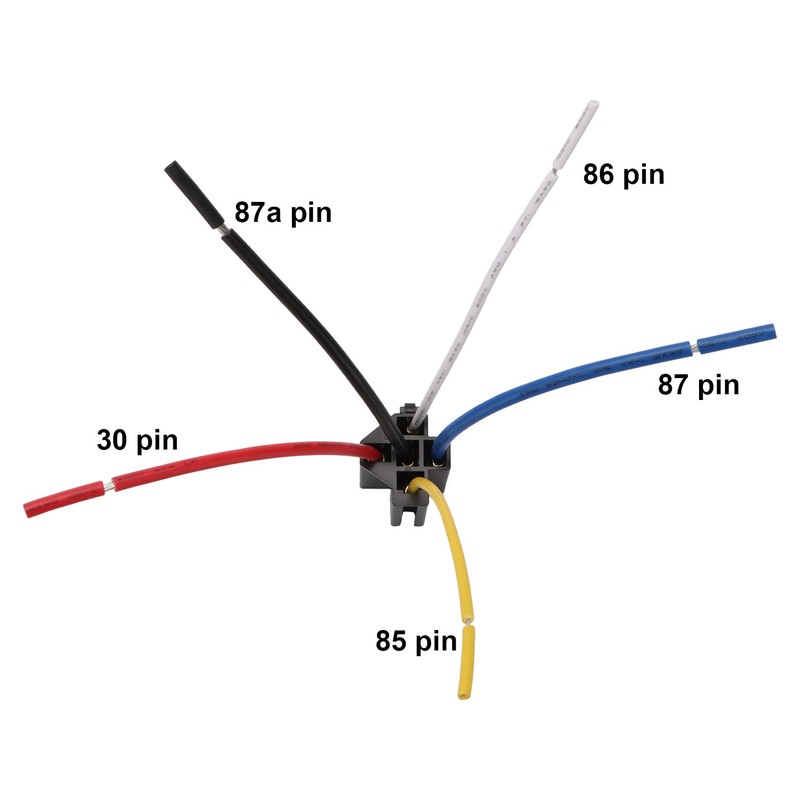 Weasch 10 Pack Style 12AWG Relay Socket, 12V DC 5-PIN