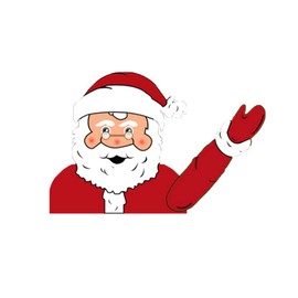Christmas Wiper Car Sticker Cute Santa Claus Waving Windshield Wiper Creative Windscreen Wiper Sticker Christmas Ornaments for Cars Christmas Decoration Style 1