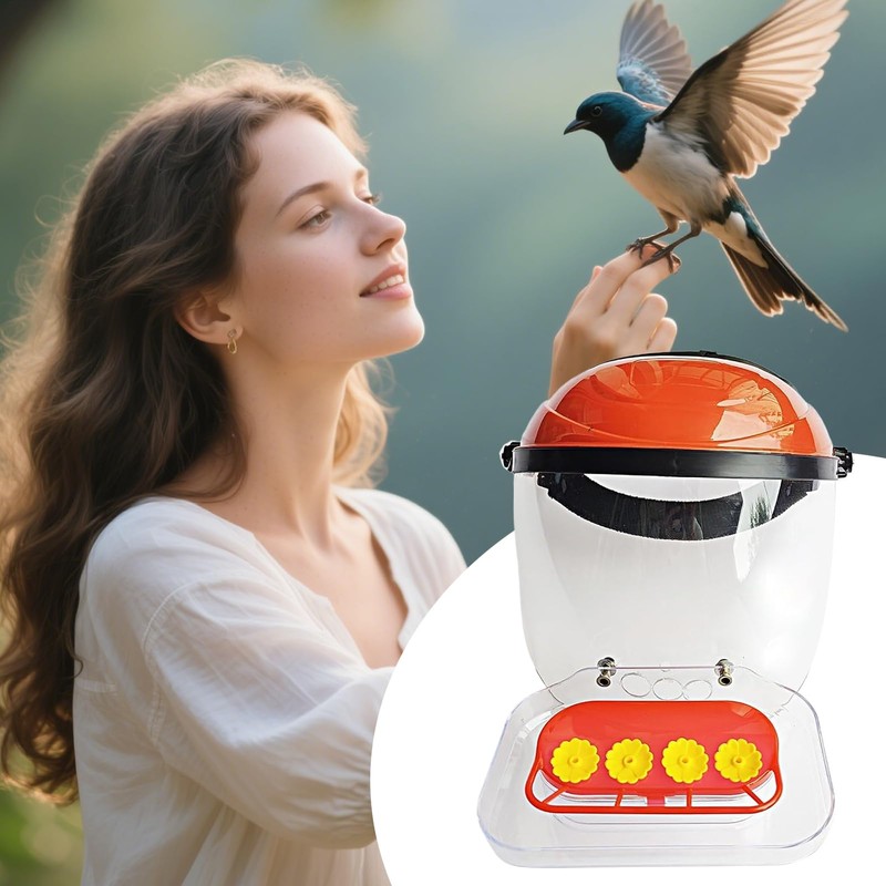 Hummingbird Hat Feeder for Head - Wild Bird Feeders,4 Feeding