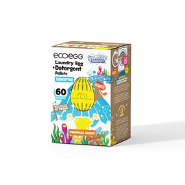 SpongeBob x Ecoegg Laundry Egg Sensitive 60 Loads Tropical Burst Scent, Helps Soften Clothes, Ecofriendly Refillable Laundry Eggs, Long Lasting Refillable Laundry Egg