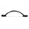 JETLAND Arched Hammered Cabinet Pulls - 6-Pack, Flat Black, 3"