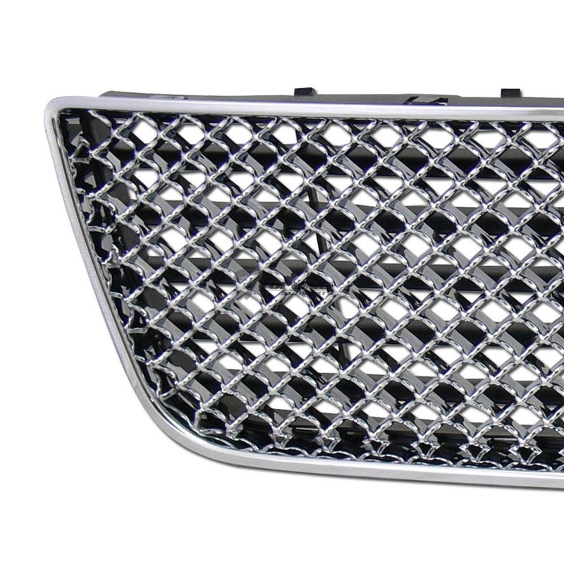 Chrome Mesh Front Lower Bumper Grill Grille Guard ABS Compatible