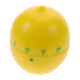 KICHOUSE Mechanical Lemon Shape Timer Easy to Use Countdown Timer for Kitchen Baking Adorable Design for Management Student Habit Training
