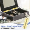 MECCANIXITY Small Piano Hinge 180Degree Jewelry Box Hinges with Screws