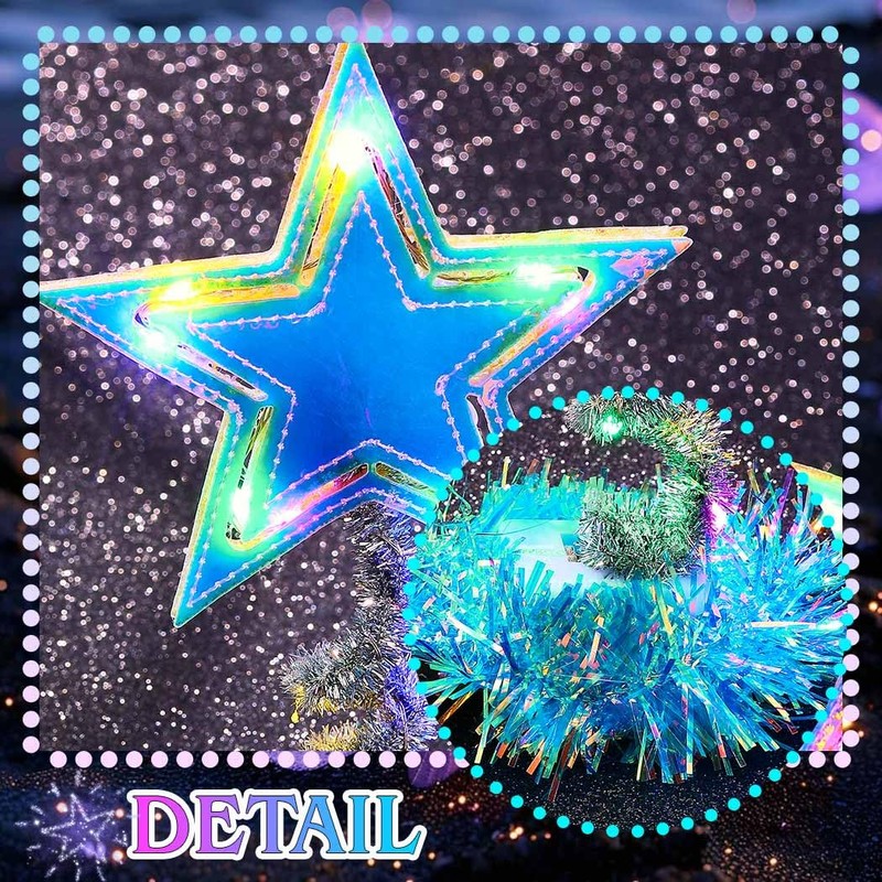 JONKY Light Up Star Hair Clips LED Headpiece Glow Cosplay