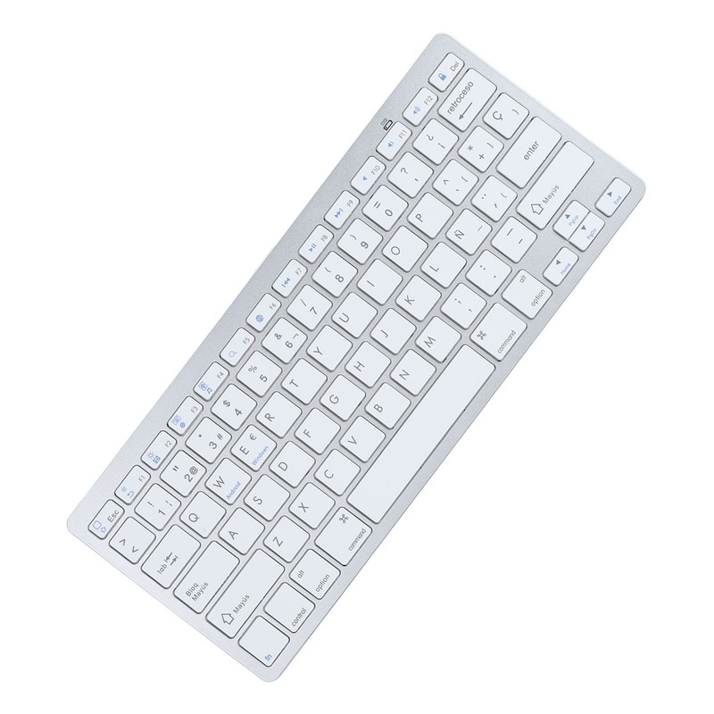 78 Keys Spanish Wireless Bluetooth Keyboard Thin Lightweight Silent Spanish