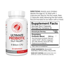 Silver Fern Gut Rehab Kit - 30 Day Supply - Cleanse Daily (1 Bottle = 120 Capsules) & Ultimate Probiotic (1 Bottle = 60 Capsules) - Immunoglobulins & Spore Forming Probiotics