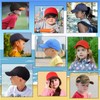 GADIEMKENSD Gorra de béisbol lisa para niños, ajuste sin construir,