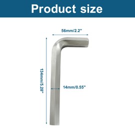 Biaungdo 2 Pcs 14mm Hex Key Wrench Set - Small Allen Key, L Shaped Hexagon Wrench for Bike & Furniture Repair