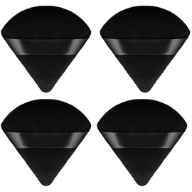 4 Pieces Triangular Powder Puff Makeup Sponges, Made of Super-soft Velvet, Designed for Contouring, Eye, and Corner, for Loose Powder Setting Powder Blender Foundation Sponge Beauty Makeup Tool