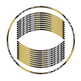 Awonderful Motorcycle Reflective Wheel Stripes kit, Vinyl Wheel Rim Stickers Compatible with Yamaha YZF1000 R1 2015-2024 (Khaki)