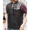 First Mfg Co Downside Men's Leather Vest: Diamond Cowhide, Conceal