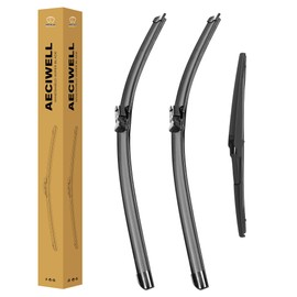 AECIWELL Windshield Wiper 22"+20"+11" (Top Lock,Set of 3) Replacement For 2015 2016 2017 2018 2019 2020 2021 Jeep Renegade Original Equipment Windshield Wiper Blade