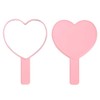 TBWHL Heart-Shaped Travel Handheld Mirror, Cosmetic Hand Mirror with Handle,