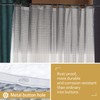 NTBAY EVA Semi-Transparent Clear Shower Curtain with Gray and White