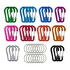Relaxdays Carabiner, set of 30, 14 key rings, key rings,