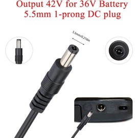 [Verified Fit] 42V Charger for isinwheel S9 Pro S9 Max U1 M10, iScooter i9/i9 Pro/ i8/i8L/1S, GoTrax G3 G4, GXL V2, Apex XL, Glider, Rival, XR Elite & Nova Pro, Glide Pro, SRX Pro, Infinity Pro(36V)