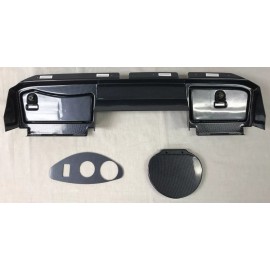 GMT EZ GO RXV GOLF CART FULL DASH COVER -CARBON FIBER -WITH SWC & GUAGE TRIM PLATE