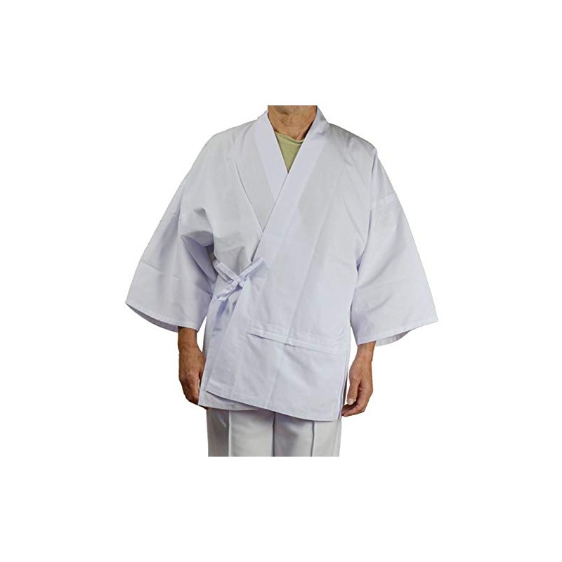 Pilgrimage White Coat with Sleeves with Spine Letters Namu Daishi