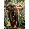 GLXPOG Elephant Forest 5D Diamond Painting Picture Set, Diamond Art
