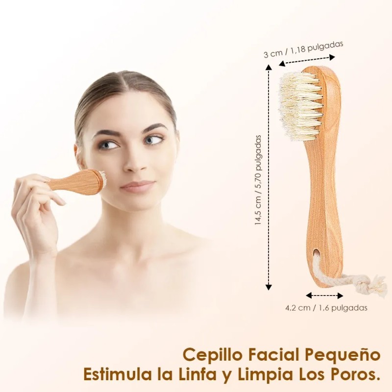 Cepillo De Corporal Facial Masaje Estimula Circulación 3 Pzs