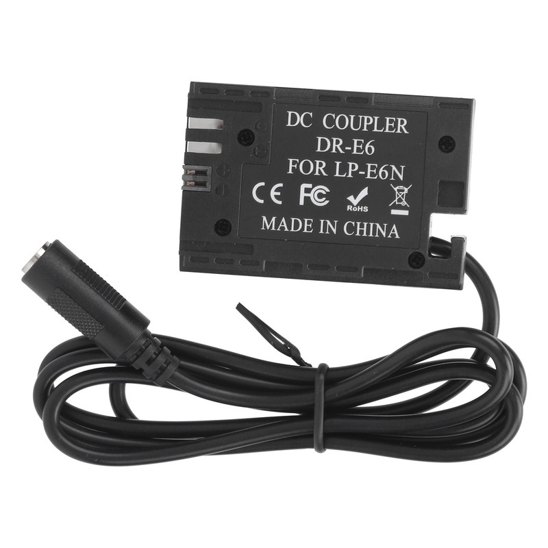 LPE6 Dummy Battery DC Coupler Power Adapter with USB Drive
