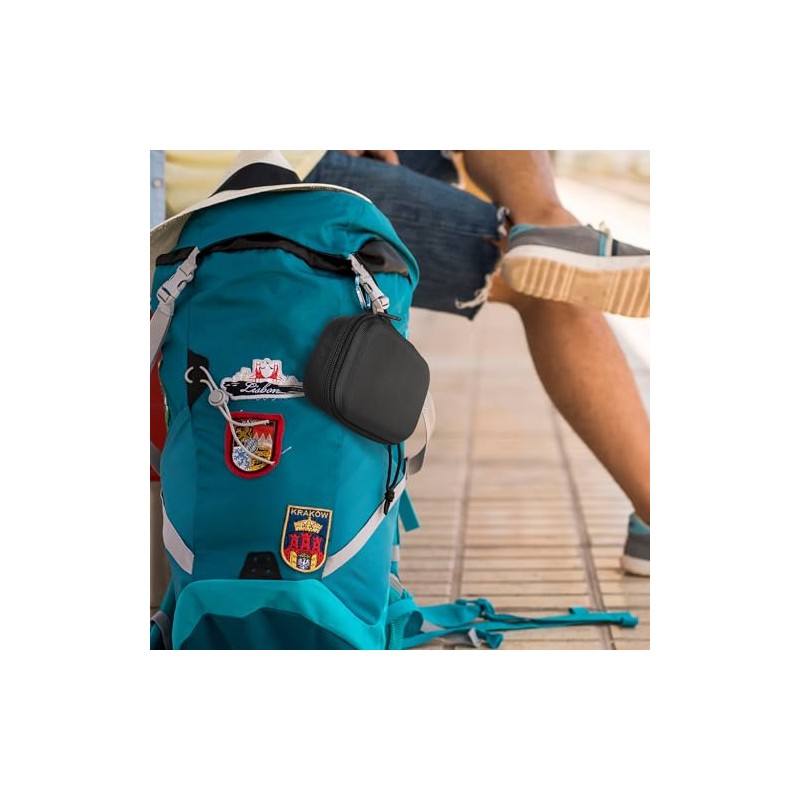 Hard Hearing Aid Case Shockproof Storage Bag with Mesh Pocket,