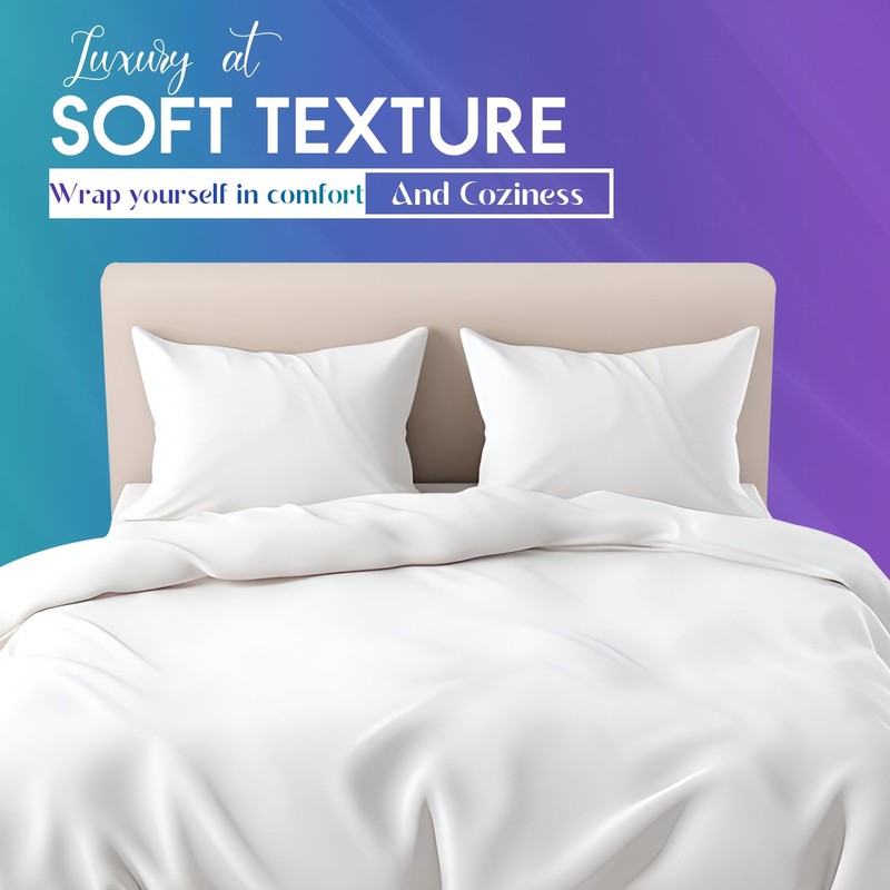Sunshine Comforts Single Duvet Cover Set - 100% Soft Brushed