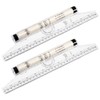 PENKOHOME 2 Pack 12 Inch Rolling Ruler Multipurpose Drawing Parallel