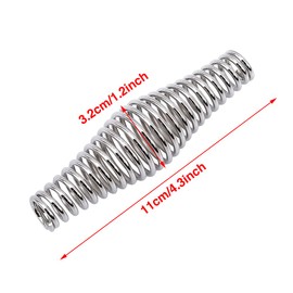 Kisbeibi 4 Pack Durable Bbq Tool Handle Spring Stove Home Fireplace With Comfortable Tapered Design, Easy To Install For Bbq Stove, Wood Stove, Grill, Furnace, Fireplace.(Silver(4 packs))