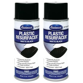 Eastwood Plastic Resurfacer Matte Black Aerosol Spray Paint UV Resistant 11 oz | 2 Pack