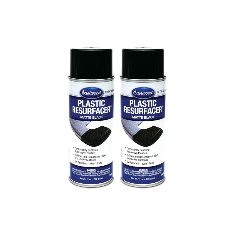 Eastwood Plastic Resurfacer Matte Black Aerosol Spray Paint UV Resistant