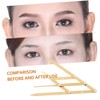 Mobestech 3pcs Stainless Steel Eyebrow Measurement Tool Golden Ratio for