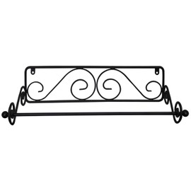 Blue Donuts Farmhouse Paper Towel Holder Wall Mount - Easy One-Handed Tear Kitchen Paper Towel Dispenser, Under Cabinet Paper Towel Holder, Black