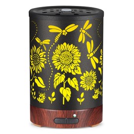 Hummingbird Essential Oil Diffuser Metal Aromatherapy Diffuser Cool Mist Humidifier with 7 Colors Lights Waterless Auto Off Air Diffusers as Gifts for Moms Grandma Women Girls(Hummingbird)