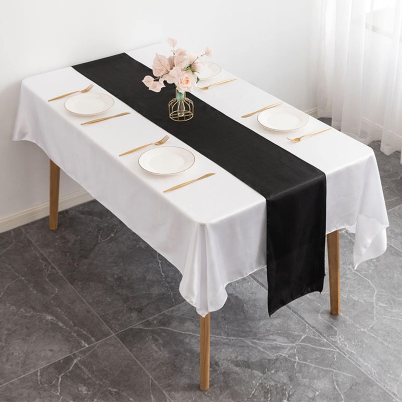 1 Piece Satin Table Runner, 12 x 108 Inch Long