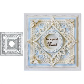 Square Frame Metal Die Cuts Dies Stencil, Square Frame Cutting Dies Cut Stencils DIY Scrapbooking Cards Photo Album Craft Decorative Embossing Paper Dies for Album Card Scrapbooking Making