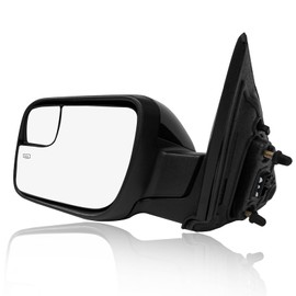 PM Auto Left Driver Side Mirror, Power Heated Paintable Manual Folding with Turn Signal Light Replacement For 2016-2019 Ford Explorer