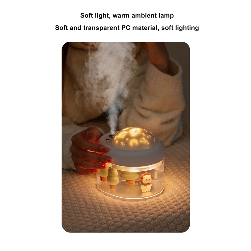 Mist Humidifier 500ml USB Landscape Diver Projector Air Humidifier for